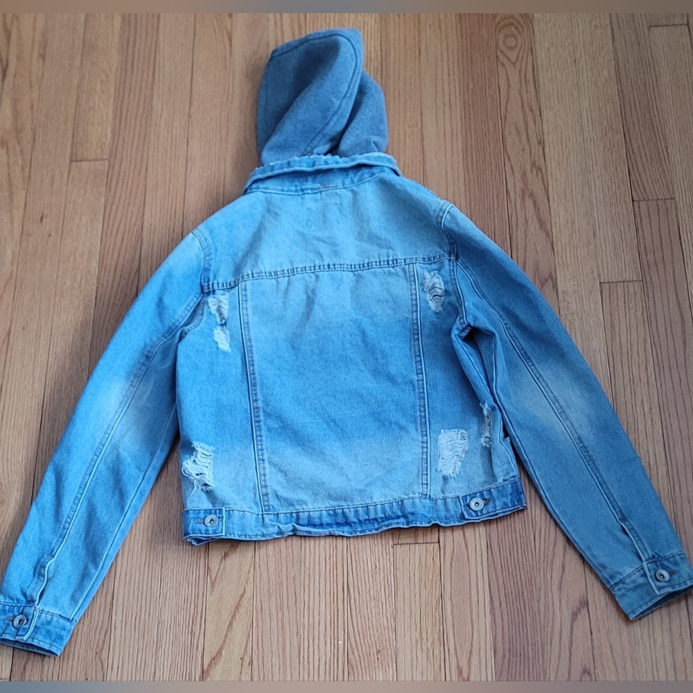 Ci Sono Denim Blue Jean Removable Hood Jacket- NEW with Tags!! Size: SMALL - Picture 9 of 15